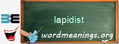 WordMeaning blackboard for lapidist